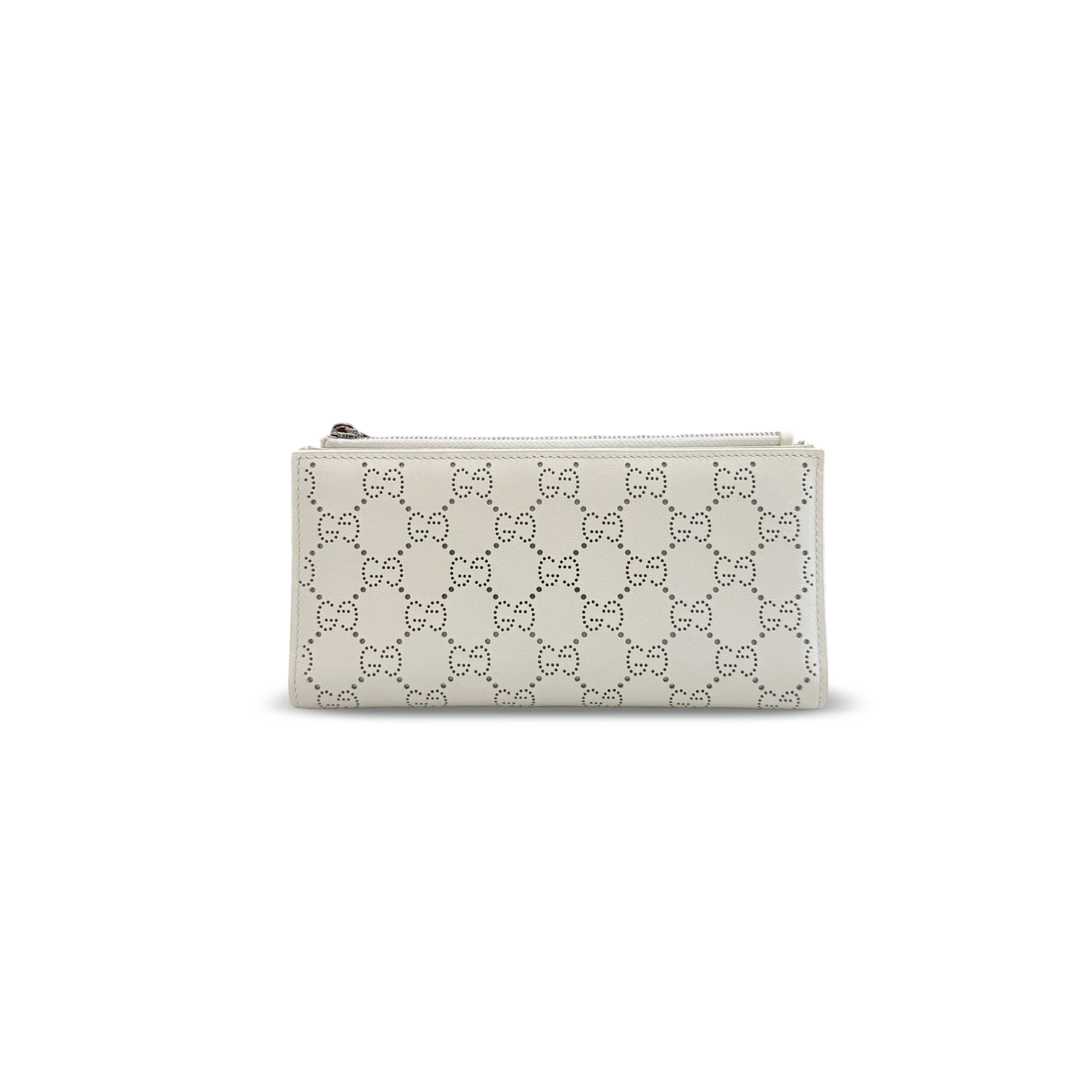 GUCCI PERFORATED GG LONG WALLET 876085 (19*10*1.5cm)